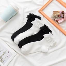 Women Socks Lace Lolita Jk Japanese Style White Black Solid kawaii Girl Cotton Cute Ankle Socks For Famale носки женские