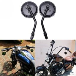 M8 Motorcycle Round Rearview Mirror Side Mirrors Retro Rear Mirrors for Harley Dyna Bobber Chopper Sportster Old School Touring
