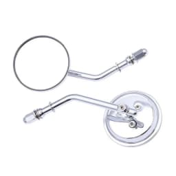 M8 Motorcycle Round Rearview Mirror Side Mirrors Retro Rear Mirrors for Harley Dyna Bobber Chopper Sportster Old School Touring
