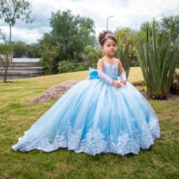 Pink Tulle Flower Girl Dress For Wedding Full Sleeves Puffy Applique Floor Length Princess Kids Birthday First Communion Gown