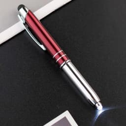 3-in-1 Multi-function Metal Capacitive Pen Portable Ballpoint Pen Outdoor Tool Pen With Light Touch Screen Pen