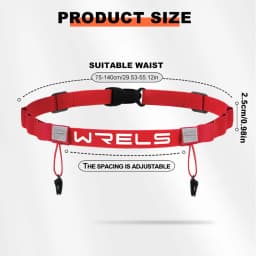 WRELS Unisex Triathlon Marathon Race Number Belt With Gel Holder Running Belt Cloth Belt Motor Running Outdoor Sports