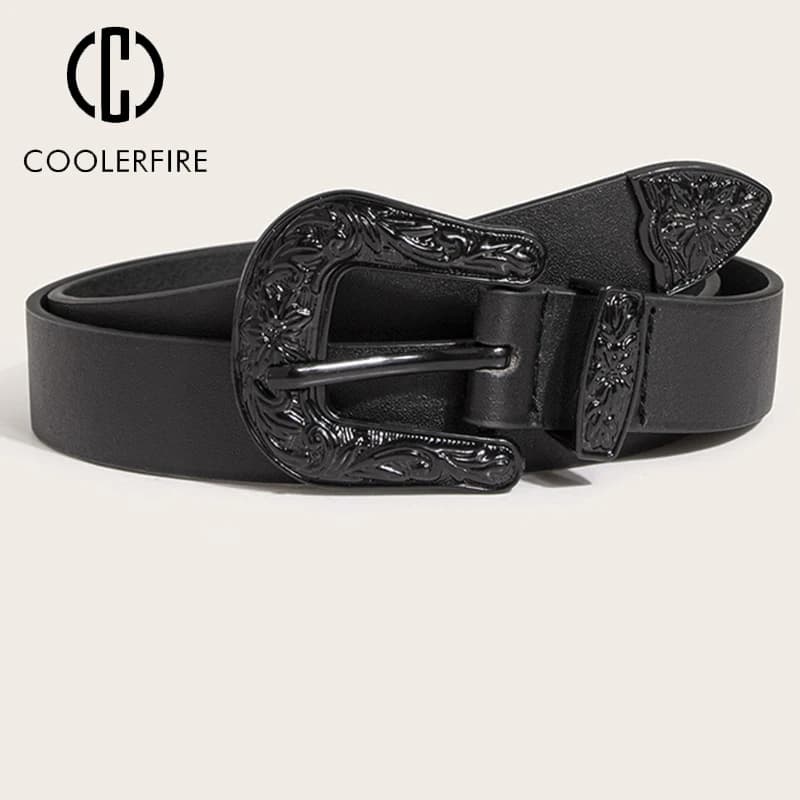 Women Belt Designer Belt Fashion Punk Cowboy Women's Trousers Belt for Jeans Belts for Lady Black Belts Waist Belts Strap ZX023