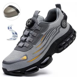 Rotating Button Safety Shoes Men Anti-smash Anti-puncture Work Shoes Fashion Men Safety Sport Shoes Security Protective BootsMen