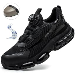 Rotating Button Safety Shoes Men Anti-smash Anti-puncture Work Shoes Fashion Men Safety Sport Shoes Security Protective BootsMen