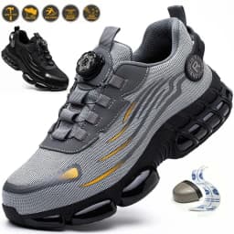 Rotating Button Safety Shoes Men Anti-smash Anti-puncture Work Shoes Fashion Men Safety Sport Shoes Security Protective BootsMen