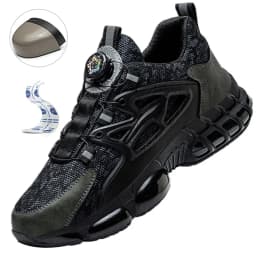 Rotating Button Safety Shoes Men Anti-smash Anti-puncture Work Shoes Fashion Men Safety Sport Shoes Security Protective BootsMen