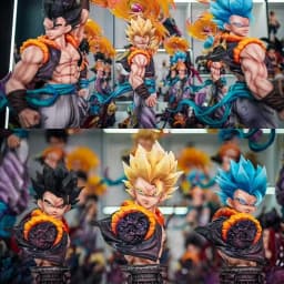 JT Studio Dragon Ball Gogeta Anime Figures 45cm SSj3 Gogeta Action Figurine PVC Statue Desk Decoration Collection Model Toy Gift