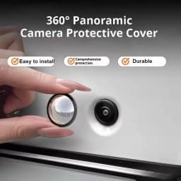 2PCS Car Camera Protective Cover Front Bumper Camera Anti-Scratch Shield Lens Guard PC Protective Cover Kits