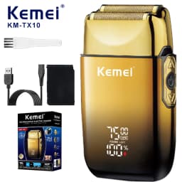 Kemei KM-TX10 Electric Shaver Hair Rechargeable Beard Foil Razor For Men Bald Head Shaving for Men Machine