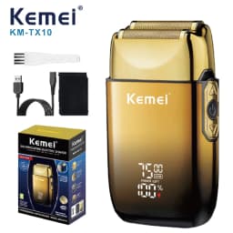 Kemei KM-TX10 Electric Shaver Hair Rechargeable Beard Foil Razor For Men Bald Head Shaving for Men Machine