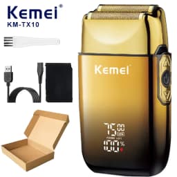 Kemei KM-TX10 Electric Shaver Hair Rechargeable Beard Foil Razor For Men Bald Head Shaving for Men Machine