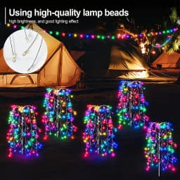 LED Wire String Fairy Light Solar Firework Lights Outdoor Waterproof Solar Lawn Lamp for Villas Gardens Paths Party Decor
