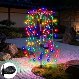 LED Wire String Fairy Light Solar Firework Lights Outdoor Waterproof Solar Lawn Lamp for Villas Gardens Paths Party Decor