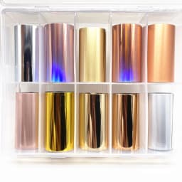 1 Box New Metal Nail Foils for Matt Transfer Paper Neon Stickers Champagne Nails Wraps Silver DIY Chameleon Nail Art Decorations