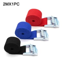 2M Buckle Tie-Down Belt Cargo Straps for Car Motorcycle Bike with Metal Buckle Tow Rope Strong Ratchet Belt for Luggage Bag