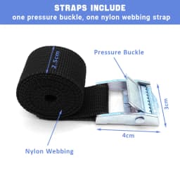 2M Buckle Tie-Down Belt Cargo Straps for Car Motorcycle Bike with Metal Buckle Tow Rope Strong Ratchet Belt for Luggage Bag