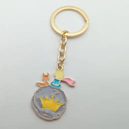 Fashion Little Prince Keychain Cute Rose Personality Pendant Keychain Clothes Backpack Chain Small Jewelry Valentine's Day Gift