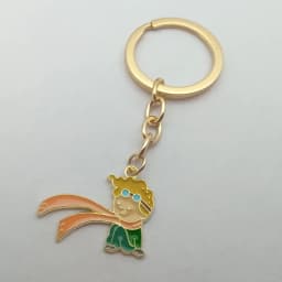 Fashion Little Prince Keychain Cute Rose Personality Pendant Keychain Clothes Backpack Chain Small Jewelry Valentine's Day Gift