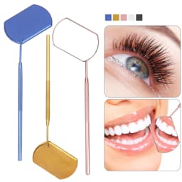 1 Pc Magnifying Checking Eyelash Extension Makeup Mirror Stainless Steel Handle Beauty Tool for False Eyelashes Grafting Tools