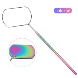1 Pc Magnifying Checking Eyelash Extension Makeup Mirror Stainless Steel Handle Beauty Tool for False Eyelashes Grafting Tools