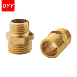 Brass Pipe Hex Nipple Fitting Quick Coupler Adapter 1/8 1/4 3/8 1/2 3/4 1 Male to Male Thread Water Oil Gas Connector
