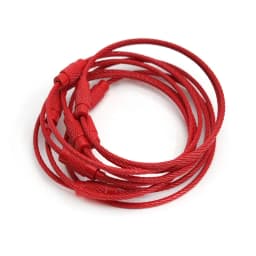 20-10pcs/Lot Stainless Steel Wire Keychain Ring key keyring for Luggage Tags 15cm Long Cable Loop Screw Lock Rope Outdoor Tools