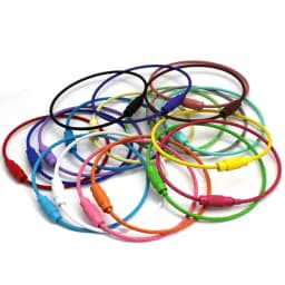 20-10pcs/Lot Stainless Steel Wire Keychain Ring key keyring for Luggage Tags 15cm Long Cable Loop Screw Lock Rope Outdoor Tools