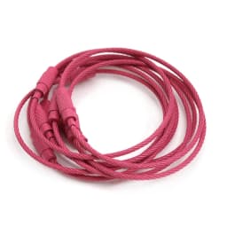 20-10pcs/Lot Stainless Steel Wire Keychain Ring key keyring for Luggage Tags 15cm Long Cable Loop Screw Lock Rope Outdoor Tools