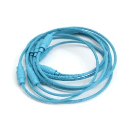 20-10pcs/Lot Stainless Steel Wire Keychain Ring key keyring for Luggage Tags 15cm Long Cable Loop Screw Lock Rope Outdoor Tools