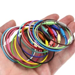 20-10pcs/Lot Stainless Steel Wire Keychain Ring key keyring for Luggage Tags 15cm Long Cable Loop Screw Lock Rope Outdoor Tools