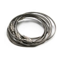 20-10pcs/Lot Stainless Steel Wire Keychain Ring key keyring for Luggage Tags 15cm Long Cable Loop Screw Lock Rope Outdoor Tools