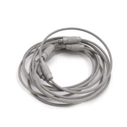 20-10pcs/Lot Stainless Steel Wire Keychain Ring key keyring for Luggage Tags 15cm Long Cable Loop Screw Lock Rope Outdoor Tools