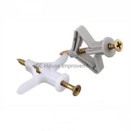 10 Sets/Pack Plastic Airplane Expansion Pipe Curtain Gypsum Board Hollow Wall Expansion Screw 3.5*50+Anchor 8*50 Plugs Up Aging