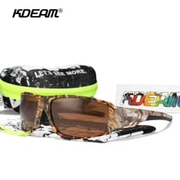 KDEAM Performance Polarized Sunglasses For Men Printing Pattern Designing Frame Glasses Transmittance Cat.3 Men's Sports Goggles