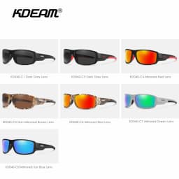 KDEAM Performance Polarized Sunglasses For Men Printing Pattern Designing Frame Glasses Transmittance Cat.3 Men's Sports Goggles