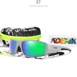 KDEAM Performance Polarized Sunglasses For Men Printing Pattern Designing Frame Glasses Transmittance Cat.3 Men's Sports Goggles
