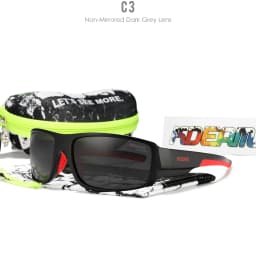 KDEAM Performance Polarized Sunglasses For Men Printing Pattern Designing Frame Glasses Transmittance Cat.3 Men's Sports Goggles