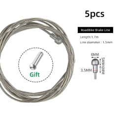 1/5Pcs Stainless Steel Brake Inner Cable Line MTB Mountain Road Bicycle Bike Derailleur Shift Wire 2100mm/1700mm/1550mm/1100mm