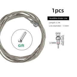 1/5Pcs Stainless Steel Brake Inner Cable Line MTB Mountain Road Bicycle Bike Derailleur Shift Wire 2100mm/1700mm/1550mm/1100mm