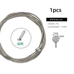 1/5Pcs Stainless Steel Brake Inner Cable Line MTB Mountain Road Bicycle Bike Derailleur Shift Wire 2100mm/1700mm/1550mm/1100mm