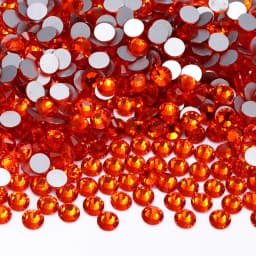 All Size SS3-SS60 Dark Siam Glass Flatback Rhinestone Glitter Deep Red Round Silver Bottom Glue On Crystal Diamond for Nail Art