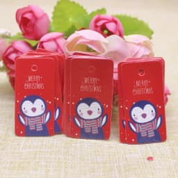 100pcs Kraft Paper Tags with Strings Handmade with Love Hang Tags Garment Tags for Candy/Gift/Cookies Display Packing Label Card