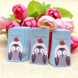 100pcs Kraft Paper Tags with Strings Handmade with Love Hang Tags Garment Tags for Candy/Gift/Cookies Display Packing Label Card
