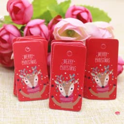 100pcs Kraft Paper Tags with Strings Handmade with Love Hang Tags Garment Tags for Candy/Gift/Cookies Display Packing Label Card