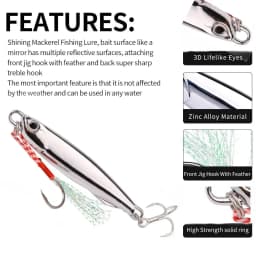 1PCS Fishing Lure Bait Japanese 7/10/15/20/30/40g/60g Metal Jig Fishing Accessories Zinc Alloy Mackerel Bass Pesca Baits