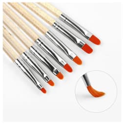 Misscheering 7pcs/set Transparent Nail Phototherapy Pen Acrylic Nail Brush for Nails Design Gel Brush for Nails