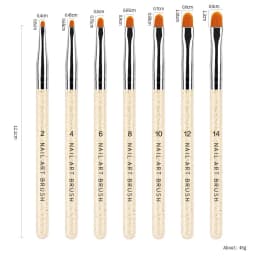 Misscheering 7pcs/set Transparent Nail Phototherapy Pen Acrylic Nail Brush for Nails Design Gel Brush for Nails