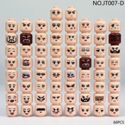 Hot 56pcs/lot Mini Figure Creative Head Faces Laugh Cry Cute Facial Expression Bricks Building Blocks Model Kids Toys Gifts