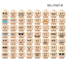 Hot 56pcs/lot Mini Figure Creative Head Faces Laugh Cry Cute Facial Expression Bricks Building Blocks Model Kids Toys Gifts